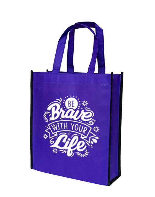 mix color non woven bag - purple