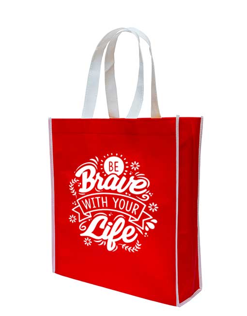 mix color non woven bag - red